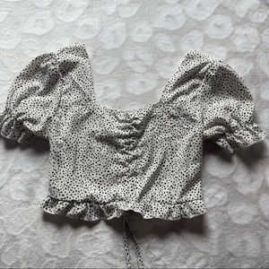 Ruched Crop Top w/ Drawstring